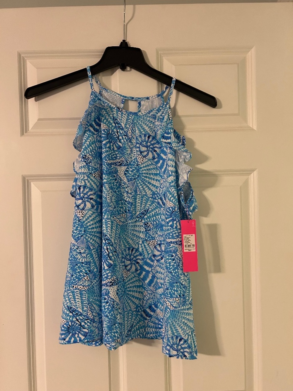 Lilly Pulitzer NWT, Billie Halter Top, Amalfi Blue by the Seashore, XL, $35